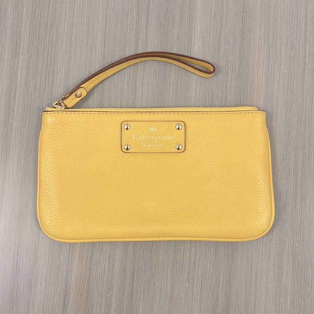 Yellow wristlet from Kate Spade